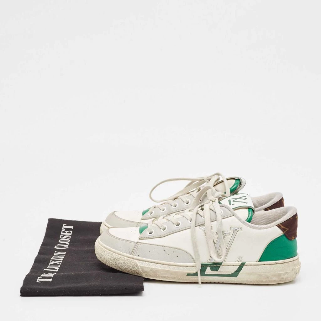 Louis Vuitton Louis Vuitton White/Green Leather Charlie Sneakers Size 38 9