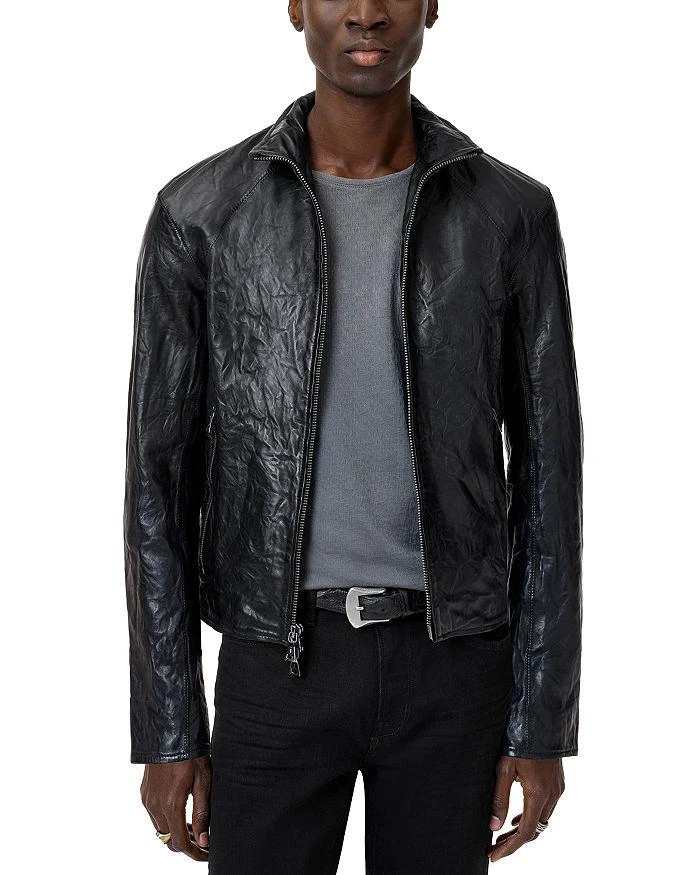John Varvatos Ansel Crinkle Leather Jacket 1