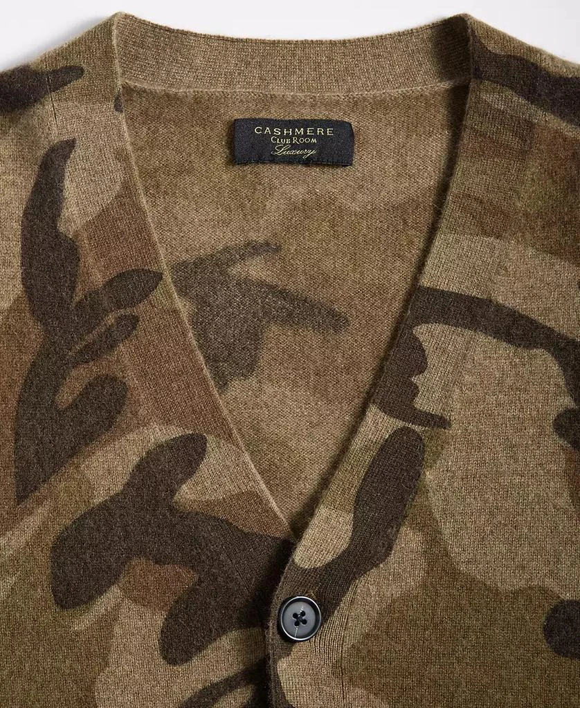 Club Room Men's Camo V-Neck Cashmere Cardigan Sweater, Created for Macy's 5