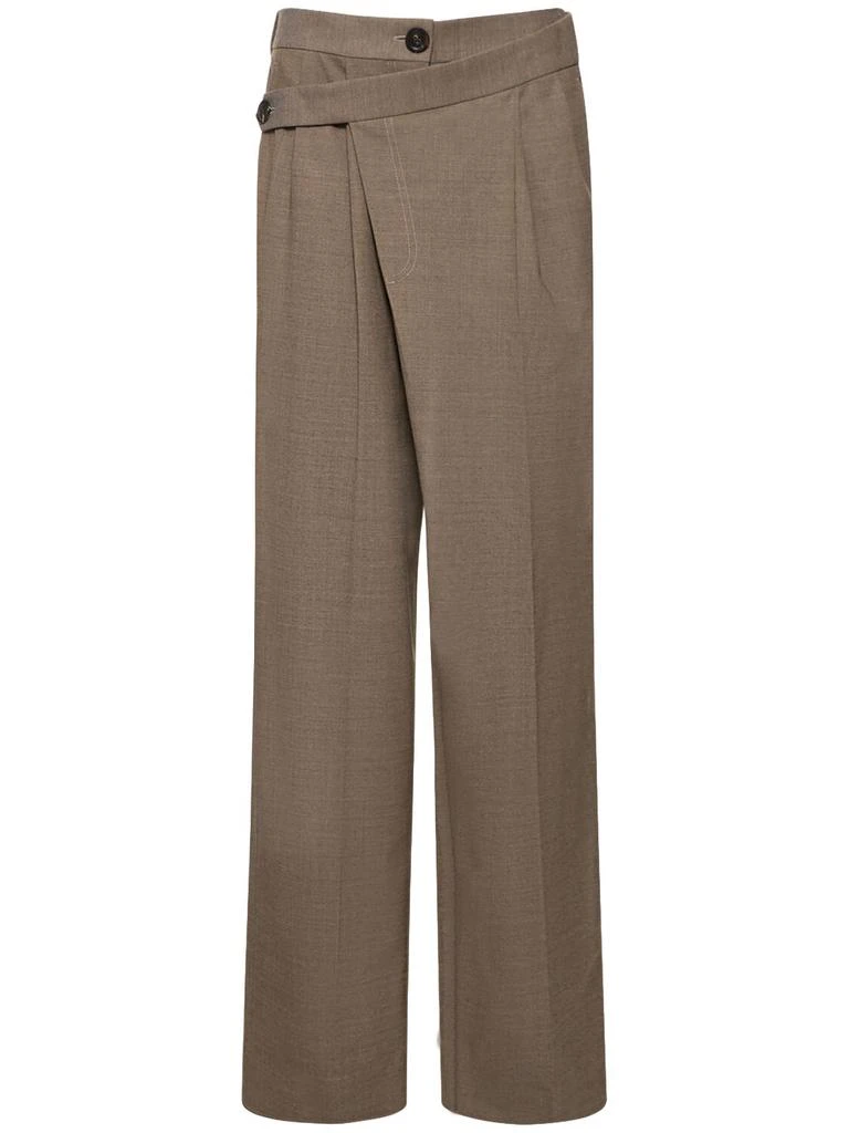 PETER DO Wool Blend Wrap Wide Pants 1