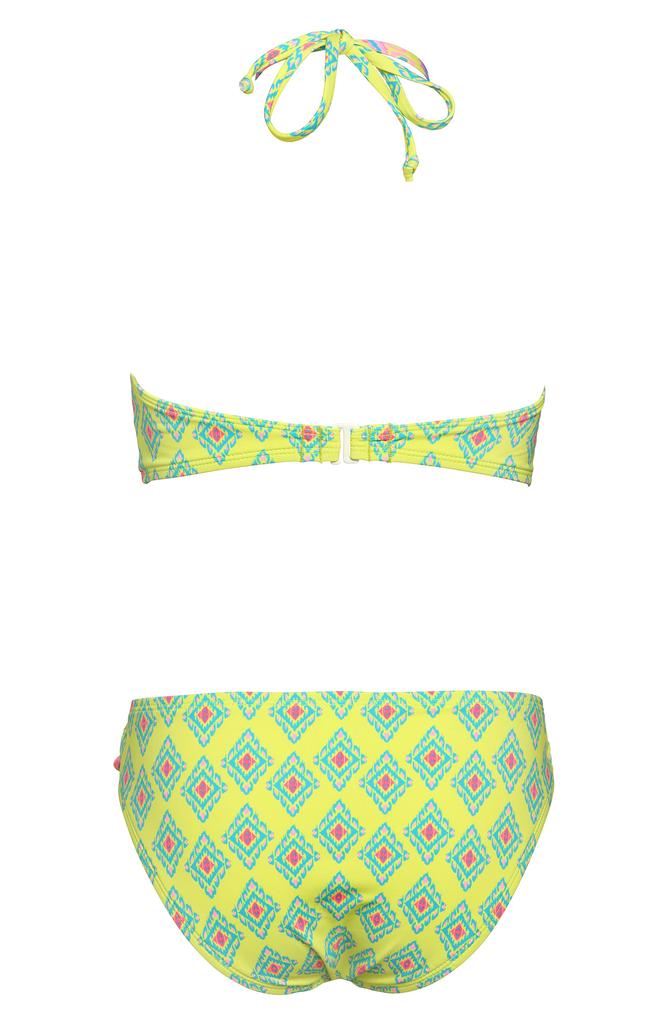 Hobie Kids' Print Crochet Trim Two-Piece Swimsuit