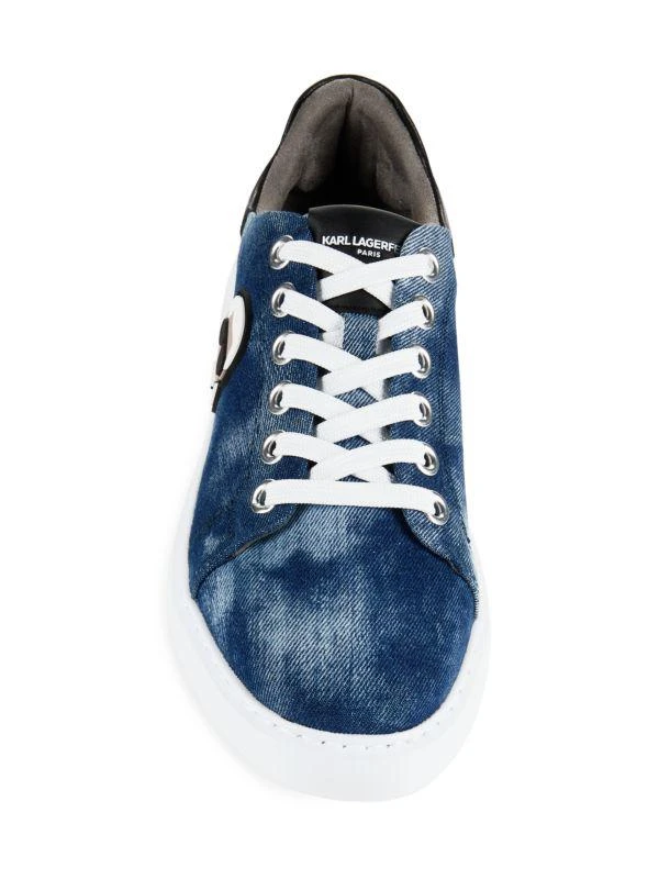 Karl Lagerfeld Paris Faded Denim Sneakers 5