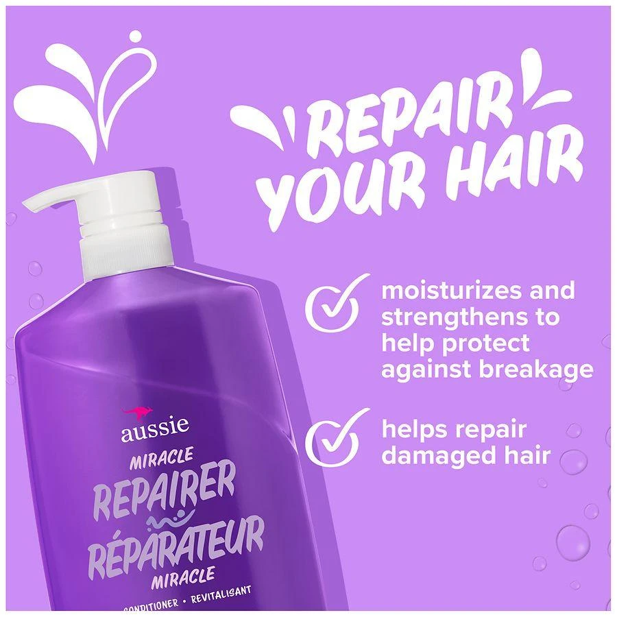 Aussie Miracle Repairer Conditioner for All Hair Types, Paraben Free Lavender, Jasmine, Vanilla, and Marshmallow Fluff 3