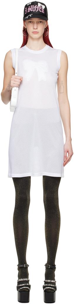 Ashley Williams White Bow Midi Dress