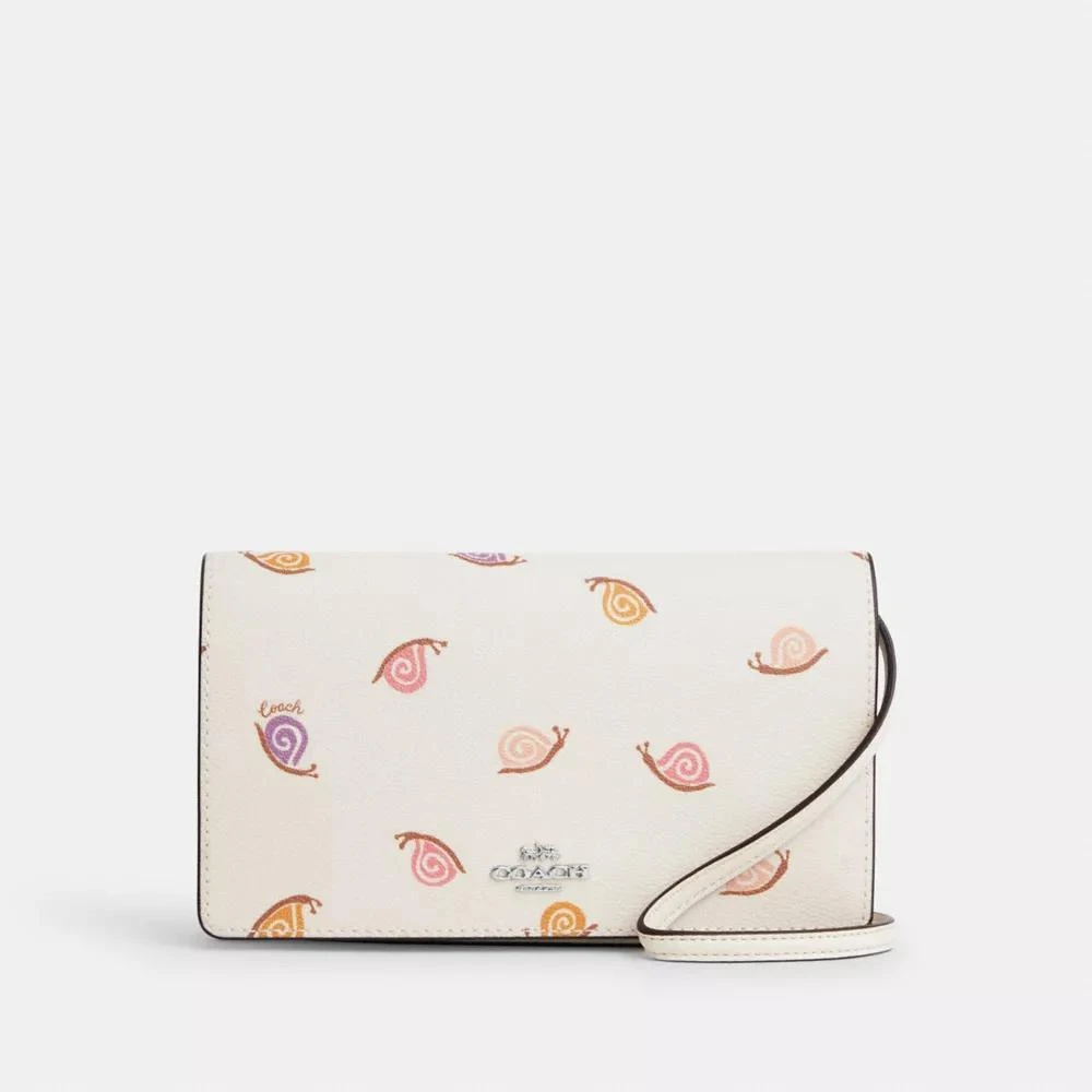 Coach Anna Foldover Clutch Crossbody With Snail Print 1
