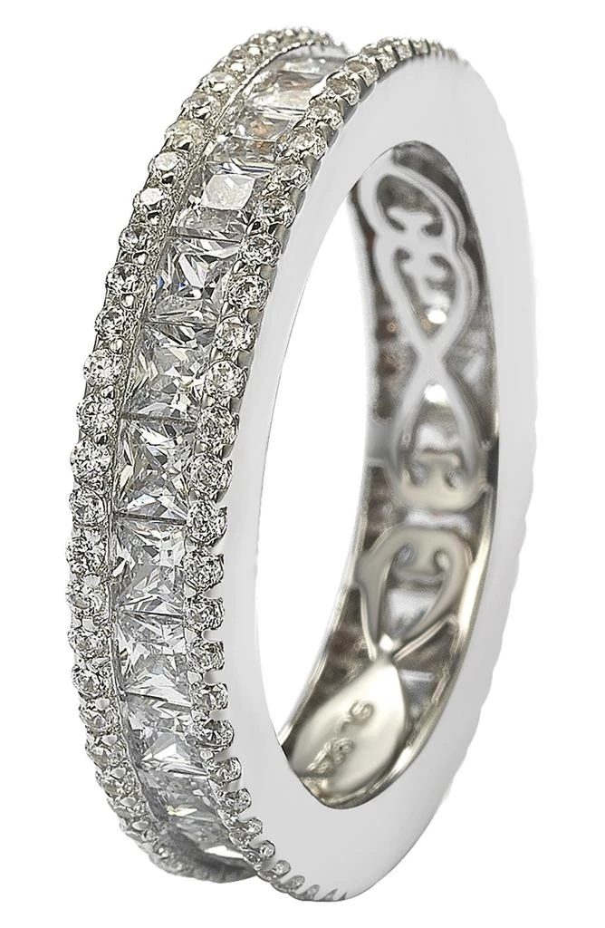 Suzy Levian Square Cut CZ Eternity Band Ring 3