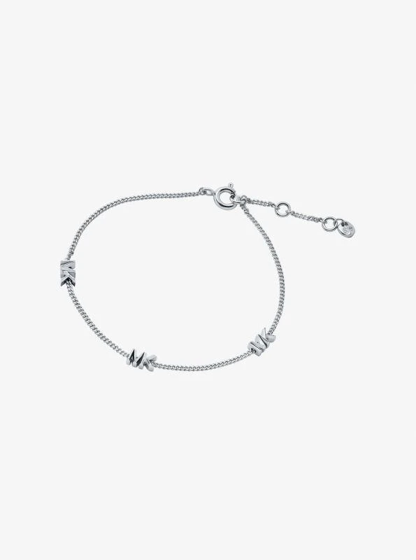 Michael Kors Precious Metal-Plated Sterling Silver Logo Bracelet 1