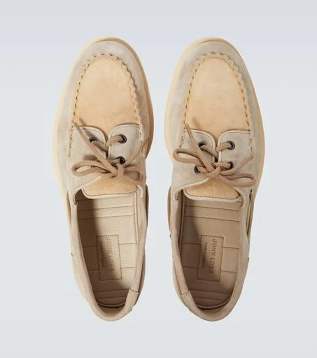 John Lobb Foil suede boat shoes 4