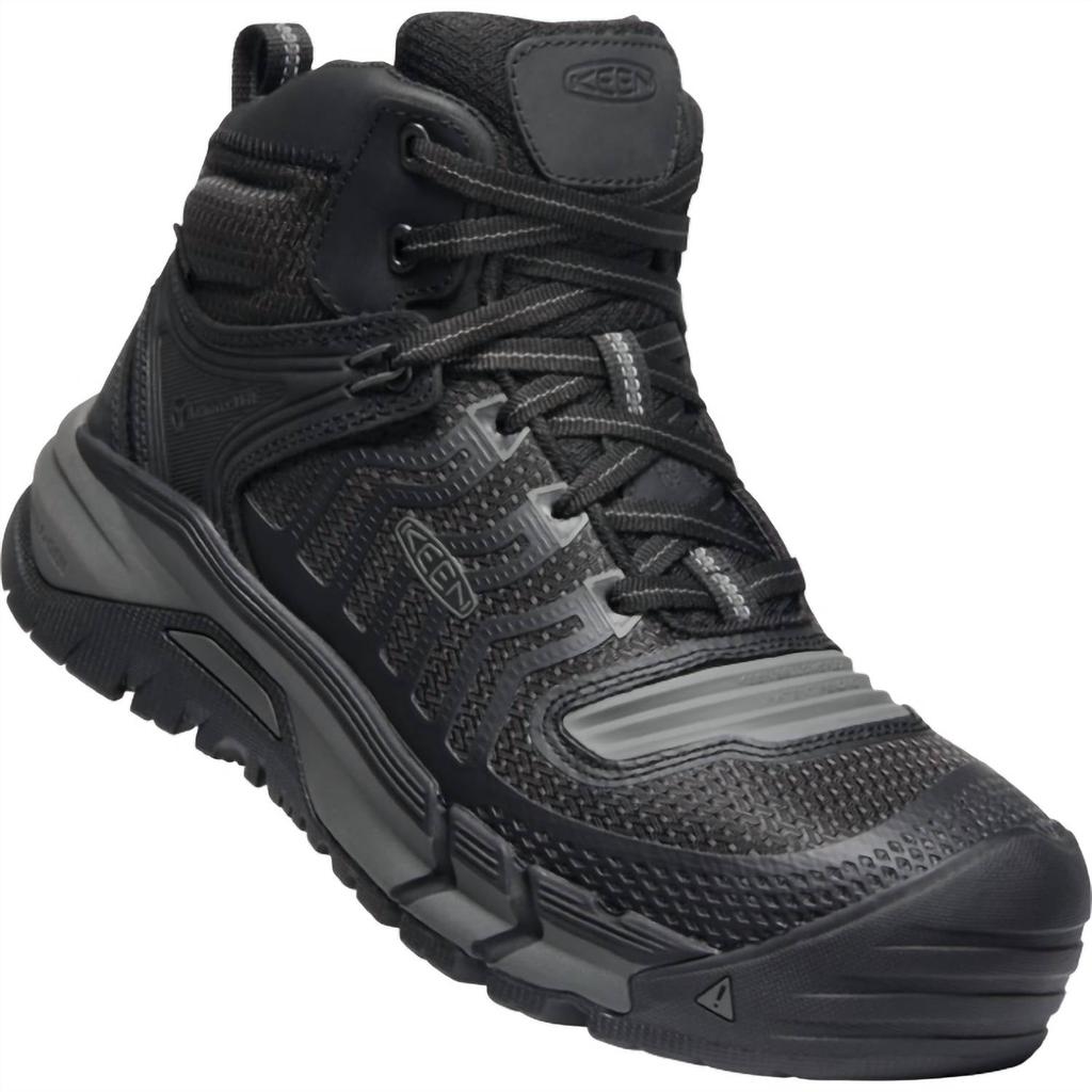Keen Keen - Men's Kansas City Mid Lace-Up Waterproof Work Boots - Carbon Fiber Toe