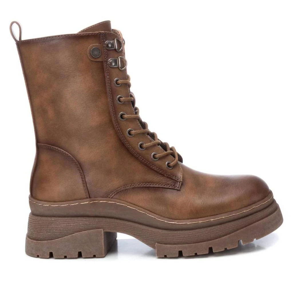 Xti Women's Combat Booties In Taupe 1