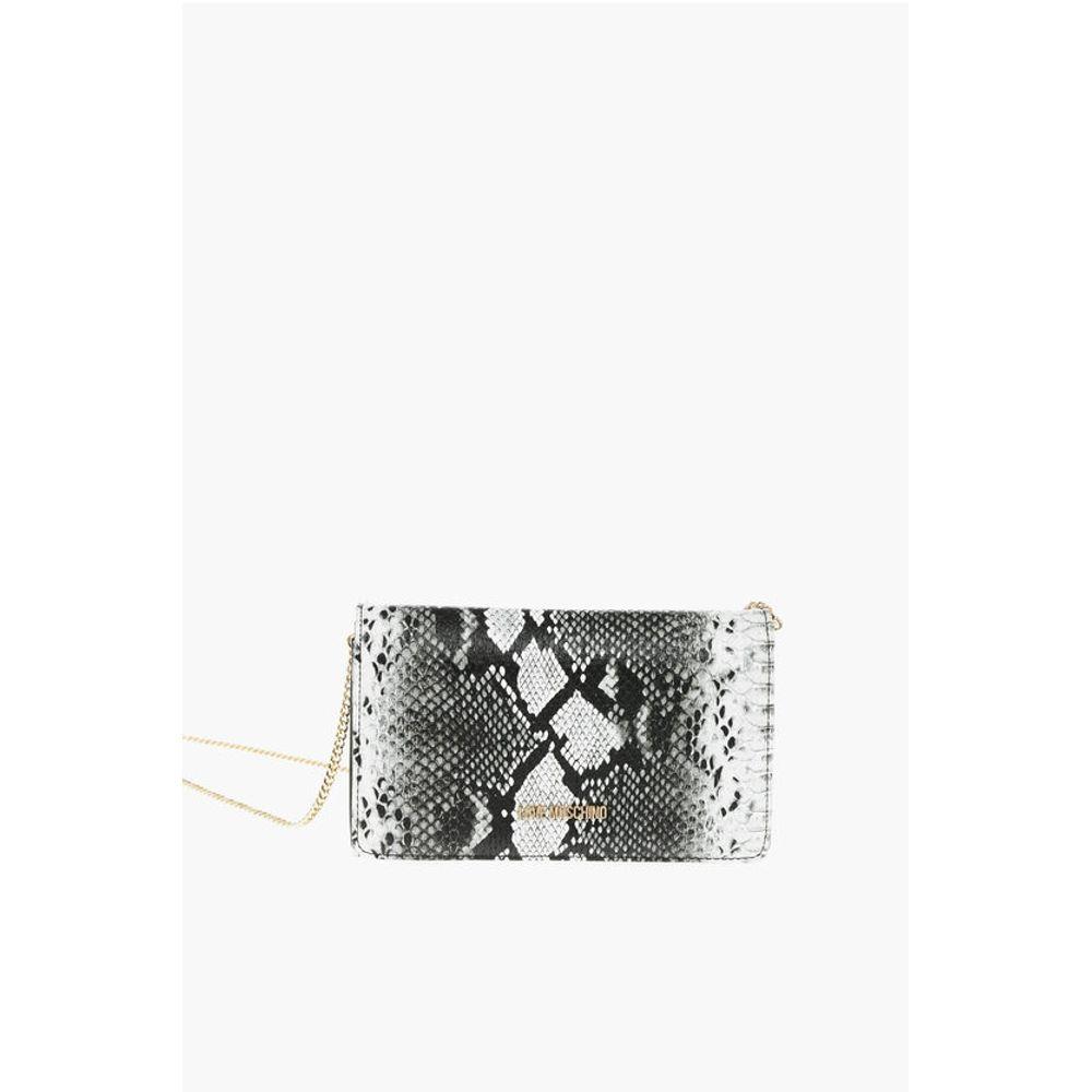 Moschino LOVE Snake Effect Faux Leather Crossbody Women's Bag