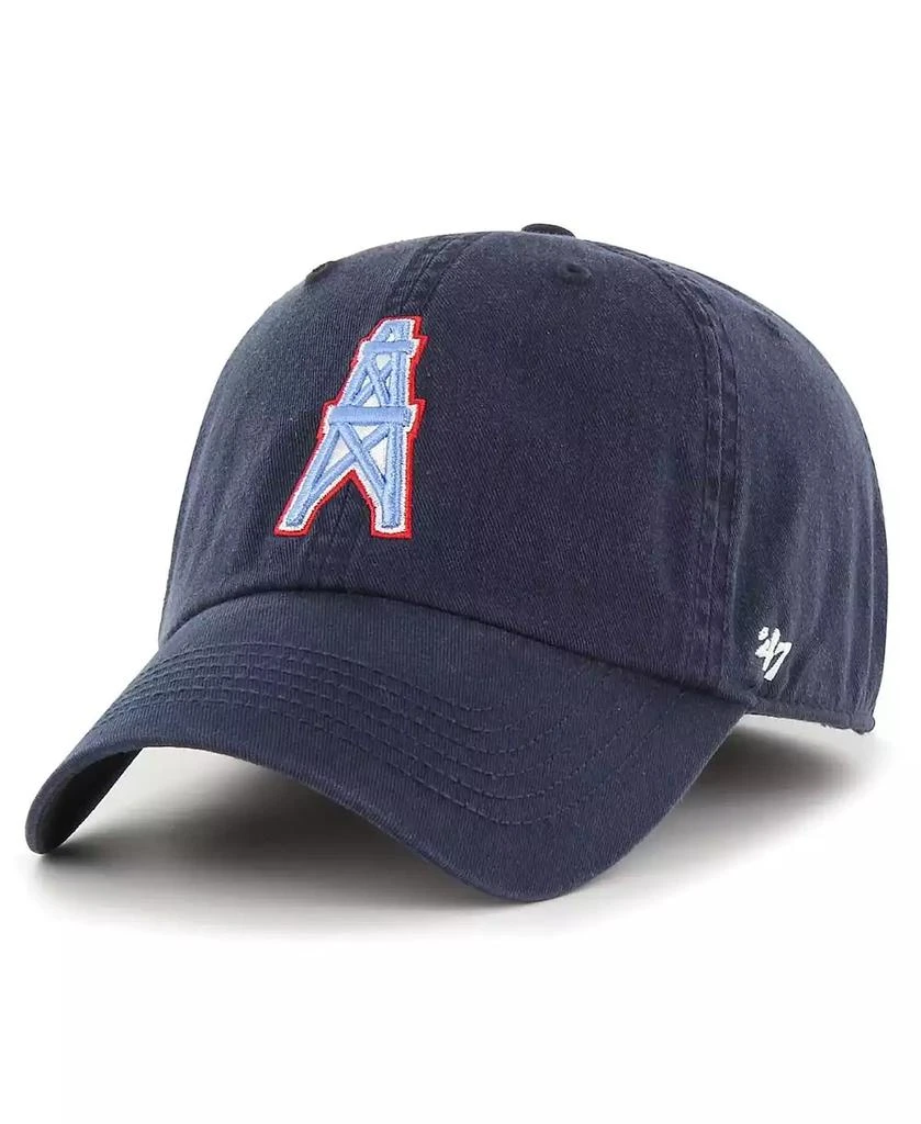 47 Brand Men's Navy Distressed Houston Oilers Gridiron Classics Franchise Legacy Fitted Hat 1