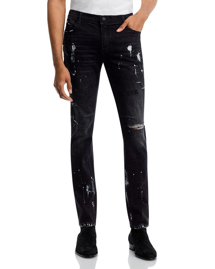 RTA Distressed Skinny Jeans in Distressed Charcoal