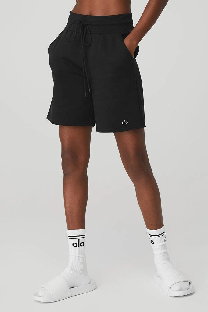 Alo High-Waist Easy Sweat Short - Black 3