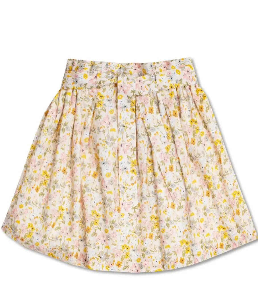 Bonpoint Bonpoint Girls Floral Print Flared Mini Skirt, Size 8Y