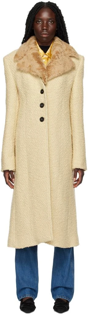 Kwaidan Editions Beige Notched Lapel Coat 1