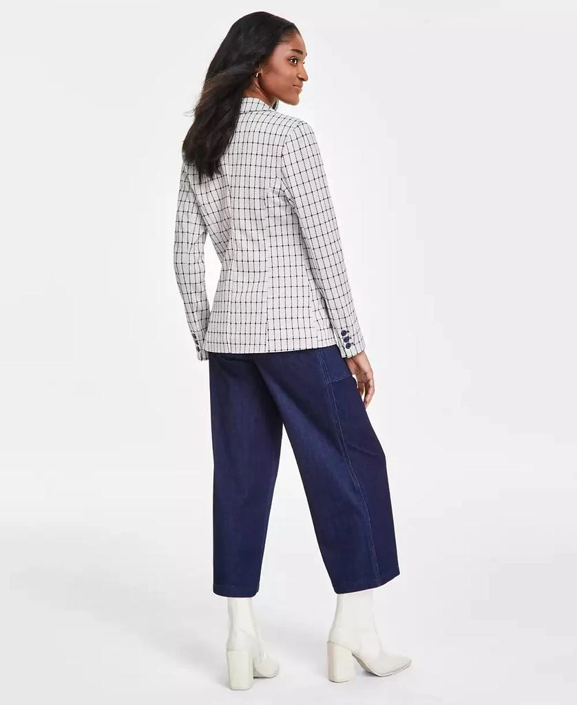 Liverpool Los Angeles Women's Check Fitted Notch-Collar Blazer 7