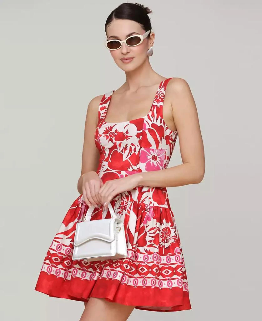 Avec Les Filles Women's Printed Bustier Mini Dress 4