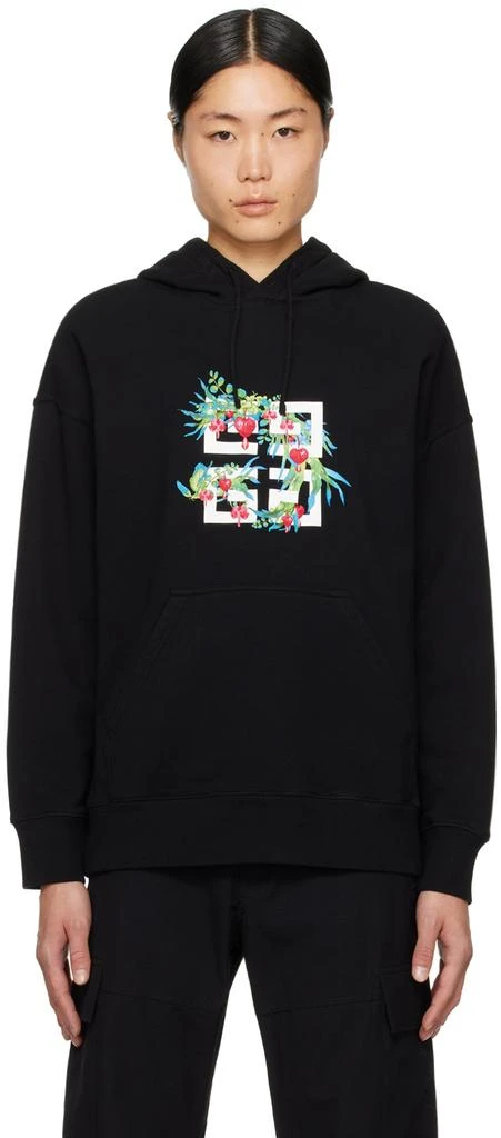 Givenchy Black Embroidered Hoodie 1