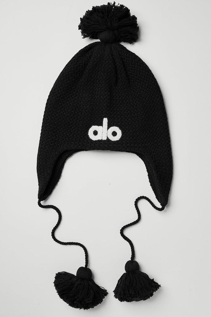 Alo Yoga Cool Skies Earflap Beanie - Black