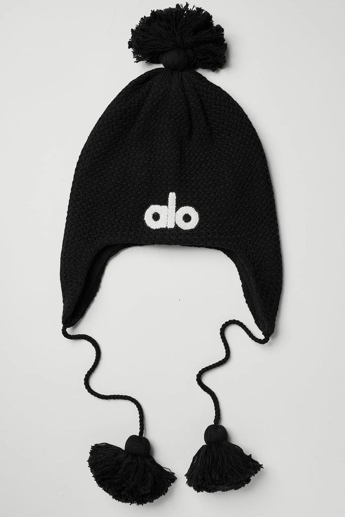 Alo Cool Skies Earflap Beanie - Black 1