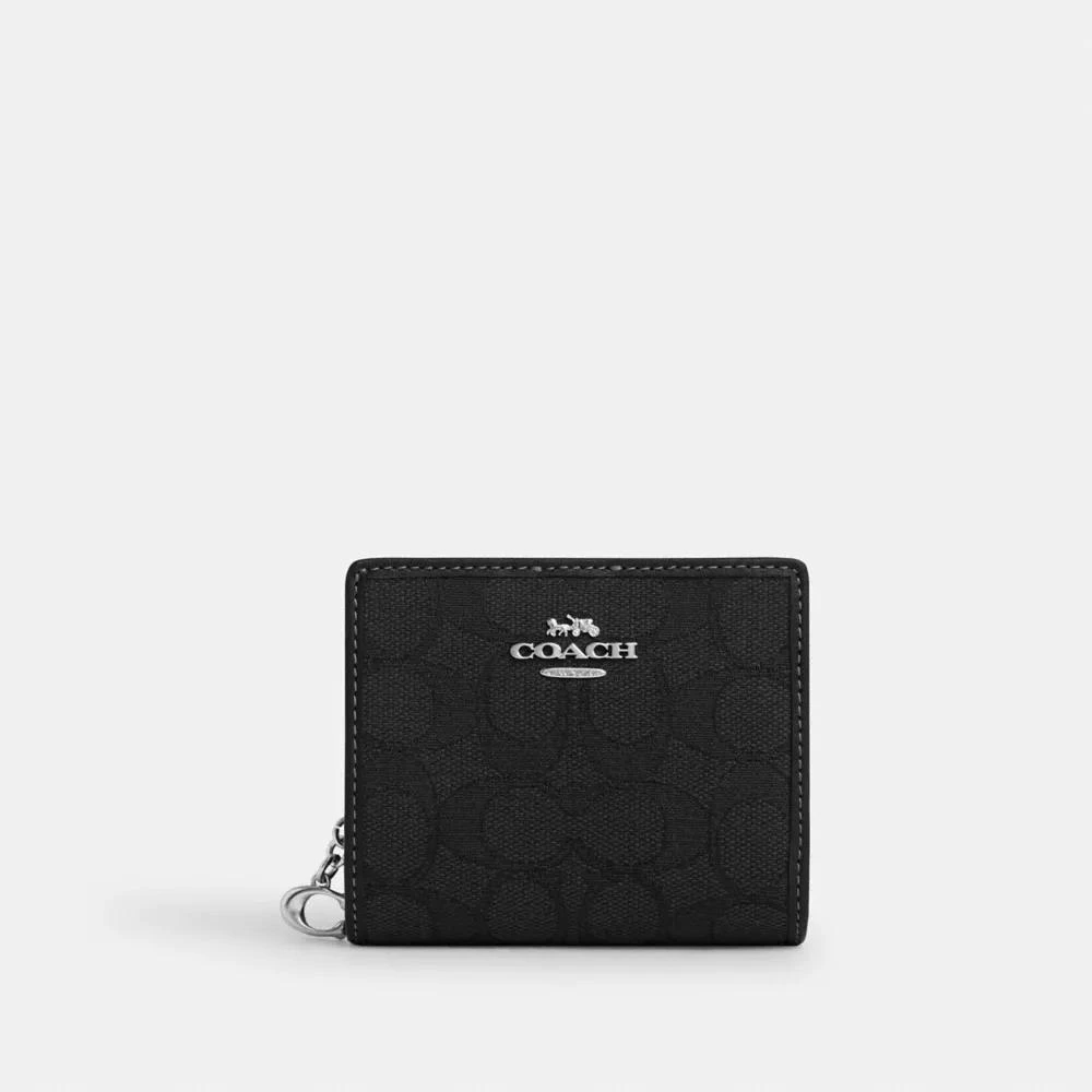Coach Snap Wallet In Signature Jacquard 1