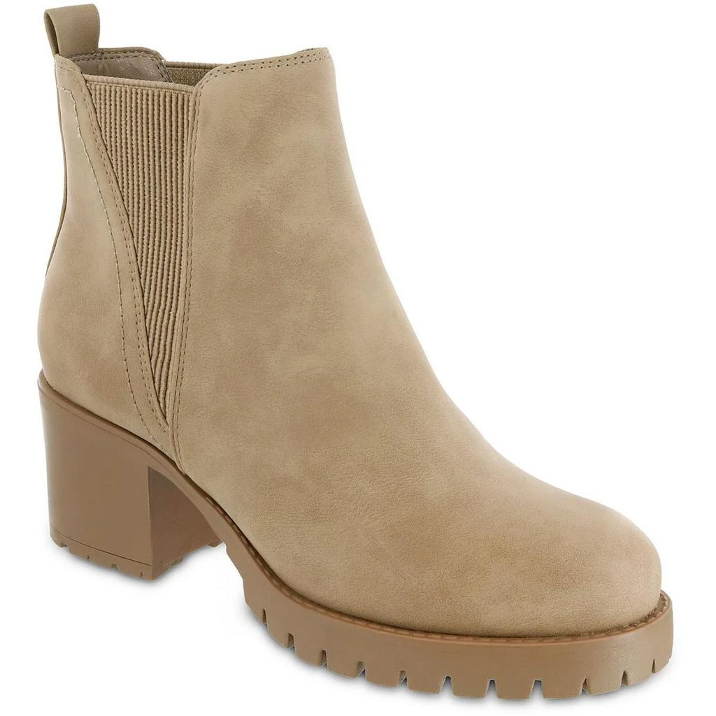 MIA Jody Womens Faux Leather Lug Sole Chelsea Boots 15
