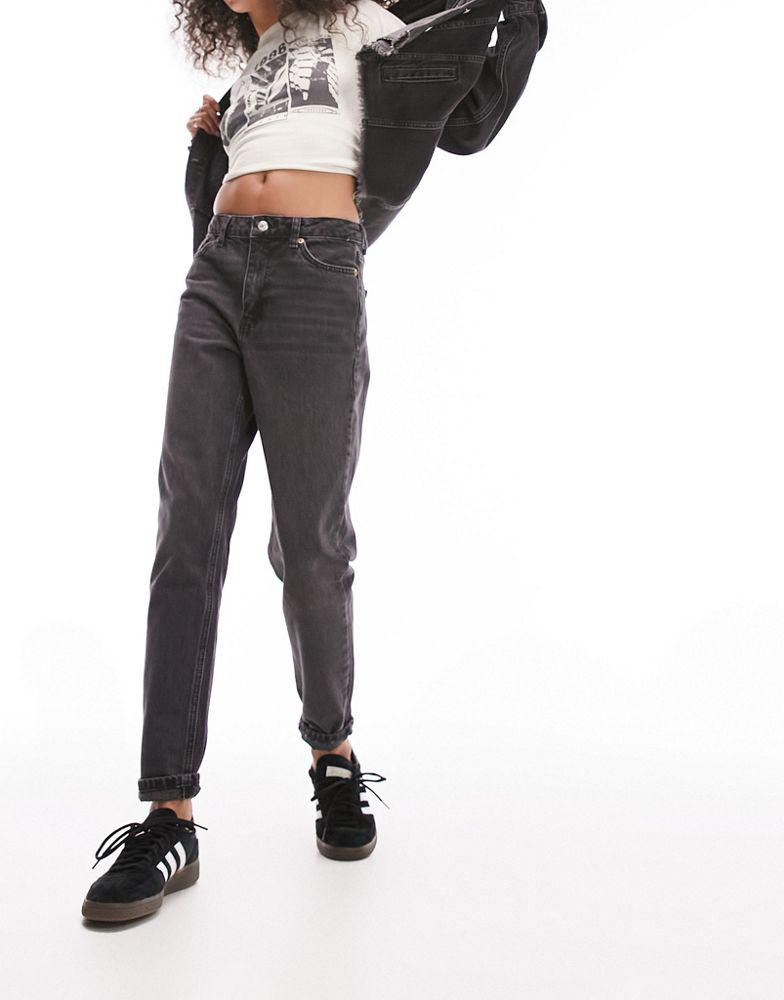 Topshop Topshop hourglass original Mom high rise in washed black