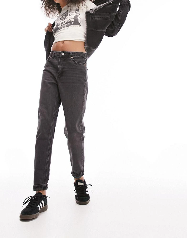 Topshop Topshop hourglass original Mom high rise in washed black 1