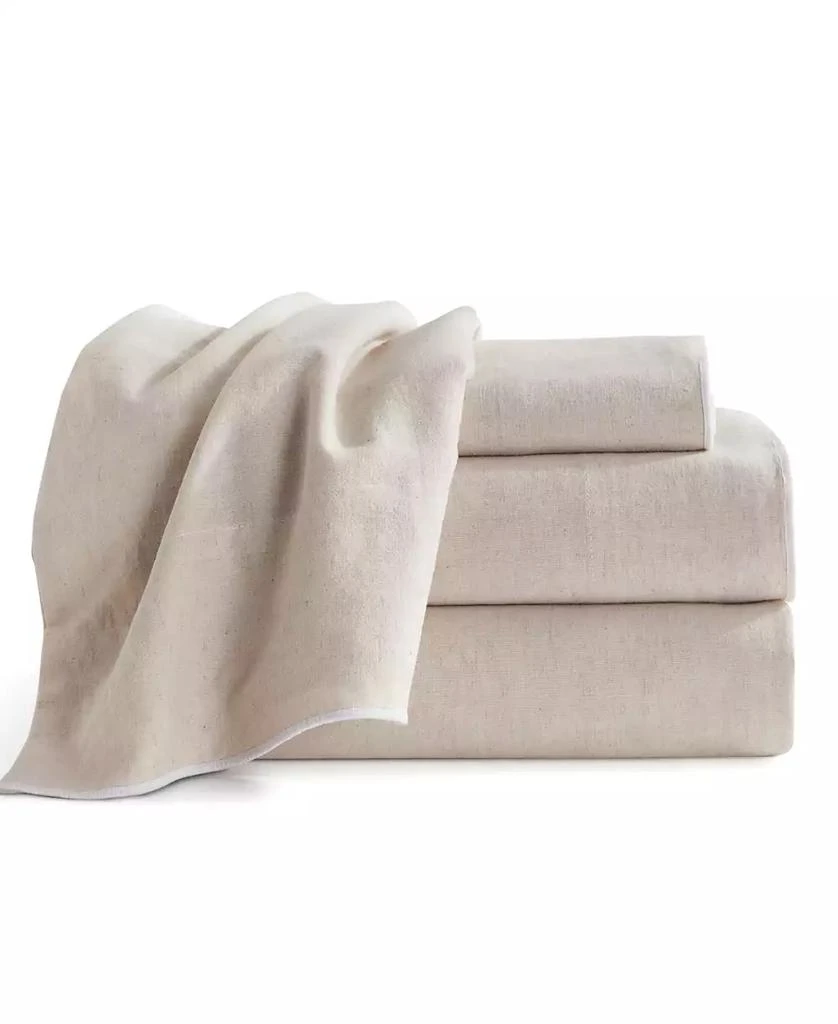 DKNY Pure Washed Linen Cotton 4-Pc. Sheet Set, King 1