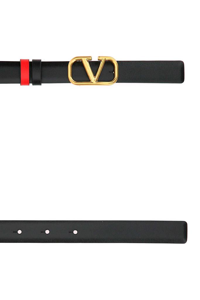 Valentino Black Leather Vlogo Signature Belt