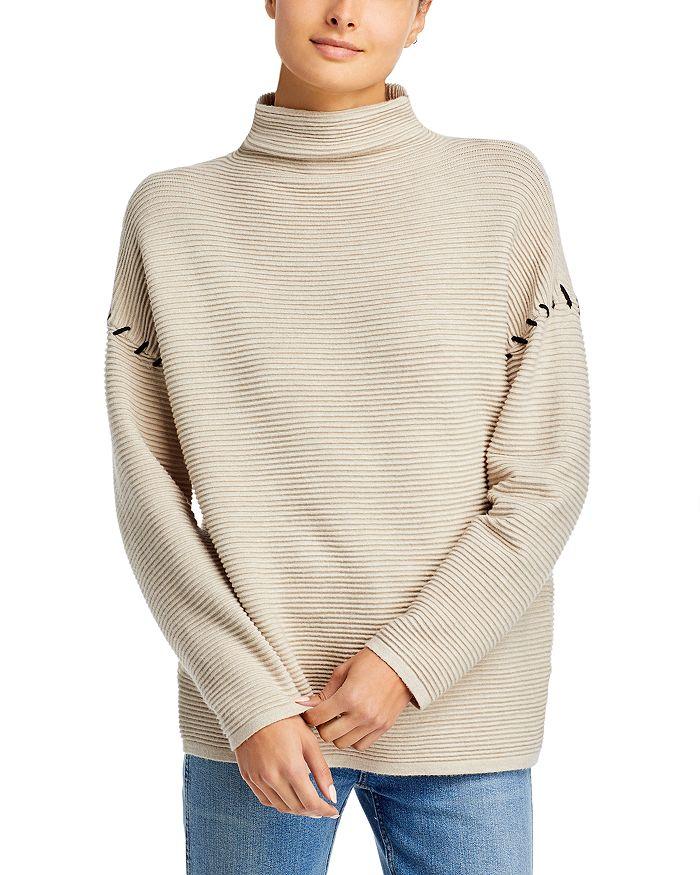 T Tahari Funnel Neck Ottoman Sweater