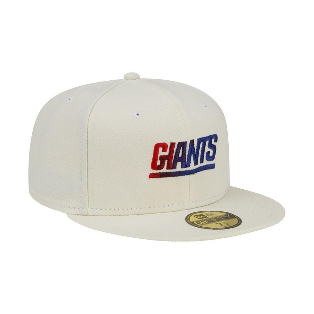 New Era Men's Cream New York Giants Chrome Dim 59FIFTY Fitted Hat