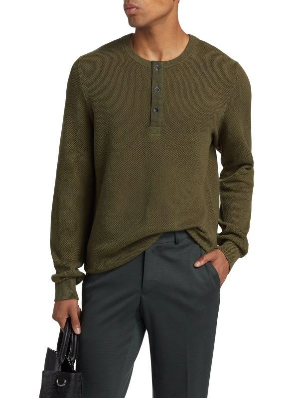 Rag & Bone Dexter Cotton Crewneck Henley 1