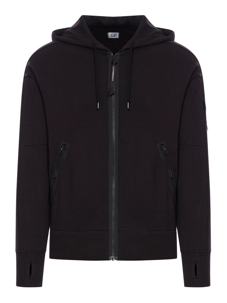 CP Company DIAGONAL RAISED FLEECE FULL ZIP HOODED SWEATSHIRT