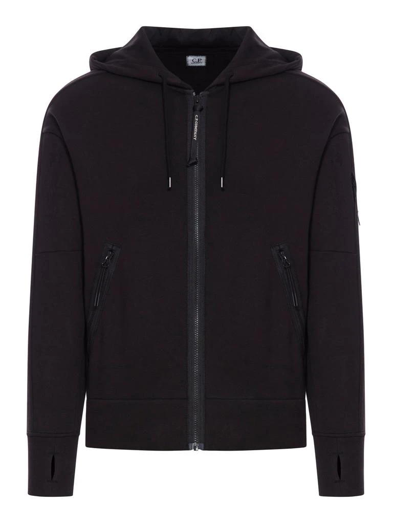 Cp Company DIAGONAL RAISED FLEECE FULL ZIP HOODED SWEATSHIRT 1