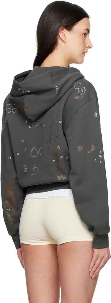 Praying Gray Mud Rhinestone Hoodie 3