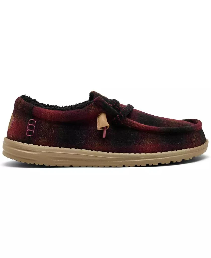 Hey Dude Men's Wally Cozy Plaid Slip-On Casual Moccasin Sneakers from Finish Line 2
