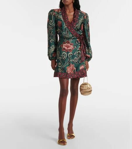 Farm Rio Arabesque Floral wrap dress 2