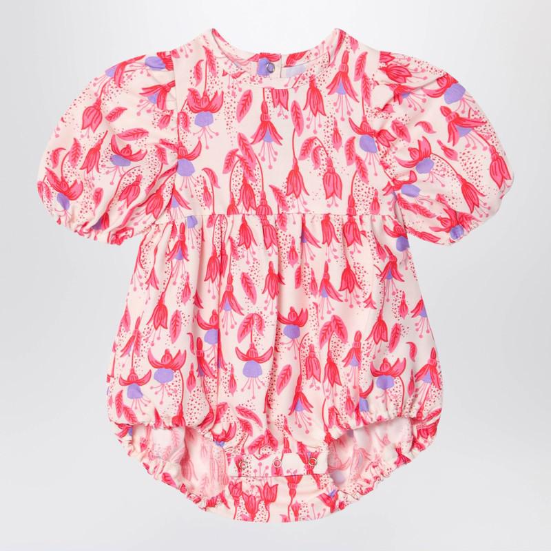 Mini Rodini Red patterned organic cotton bodysuit