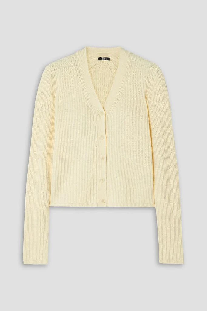 Joseph Ribbed linen-blend cardigan 1