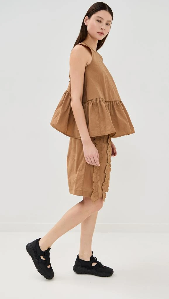 CECILIE BAHNSEN Asta Top Recycled Taffeta Chestnut 3