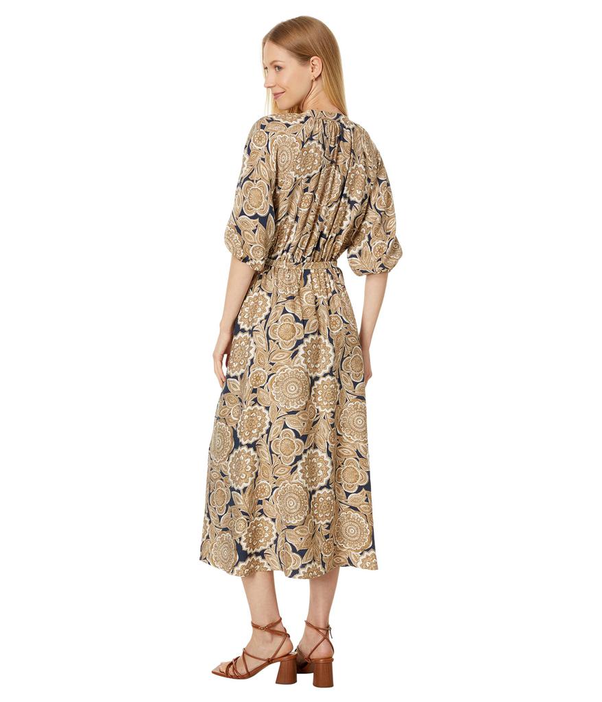 Tommy Hilfiger Floral Puff Sleeve Midi Dress