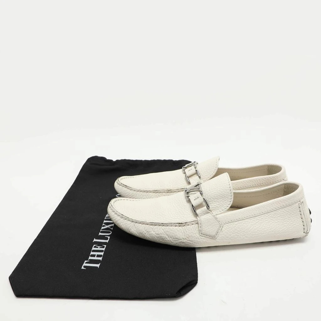 Louis Vuitton Louis Vuitton White Leather Hockenheim Loafers Size 42.5 9