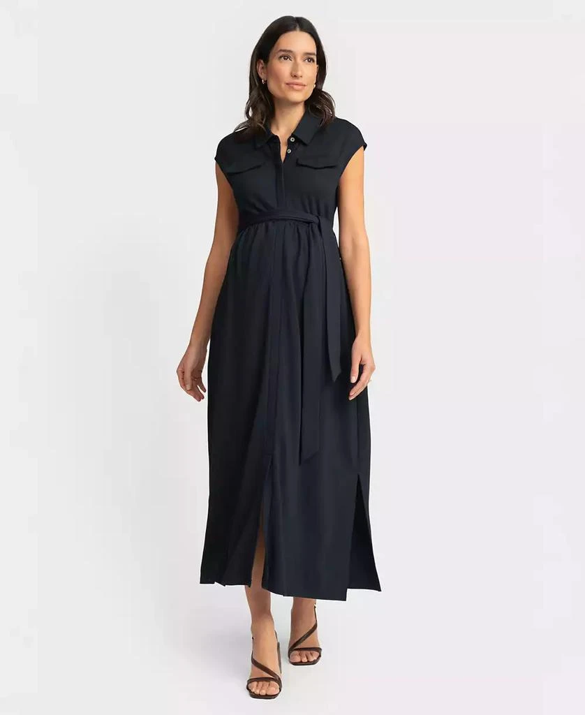 Maternity Wear Calf Length Jersey Dress Seraphine Women's Maternity Jersey  Dress Free Shipping BeyondStyle