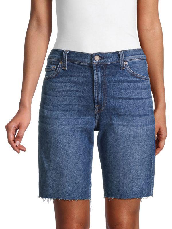 7 For All Mankind Relaxed-Fit Bermuda Denim Shorts