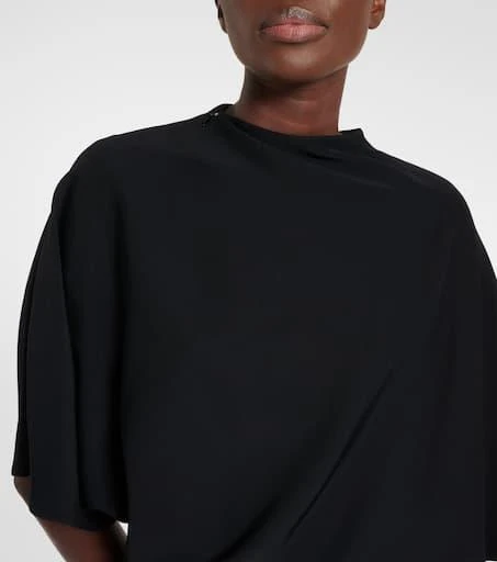 Alaïa Belted leather-trimmed midi dress 4