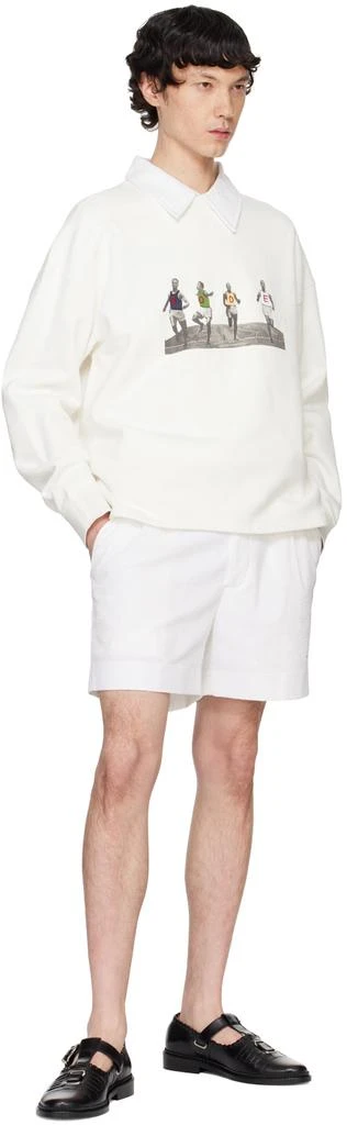 BODE White Finish Line Sweatshirt 4