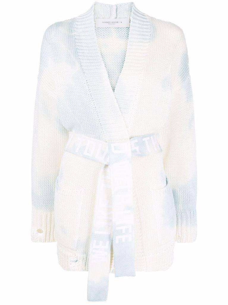 NA Tie-dye multicolored printed Cardigan