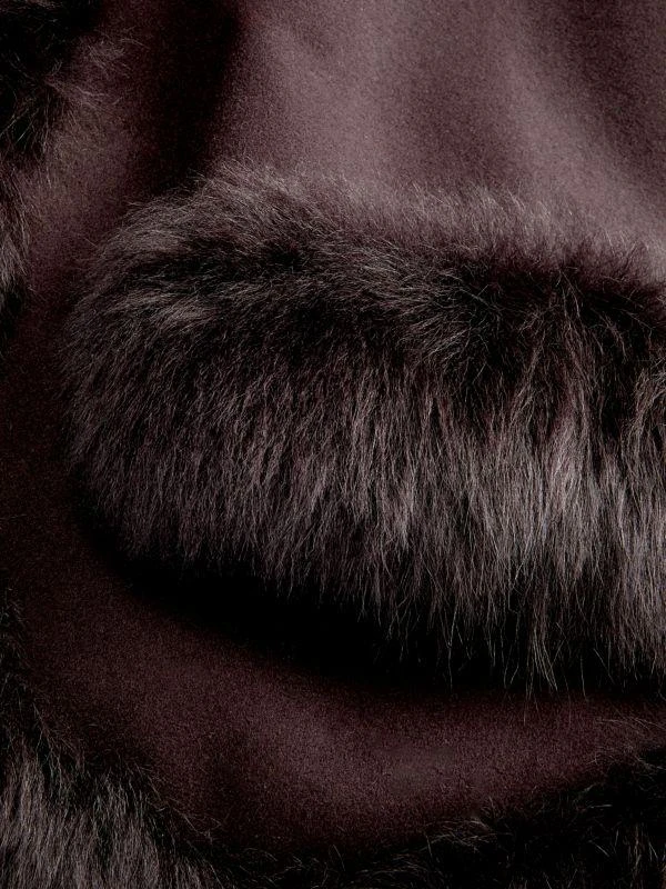 WOLFIE FURS Made For Generations™ Sherling Trim Cashmere 
Wool Blend Cape 3